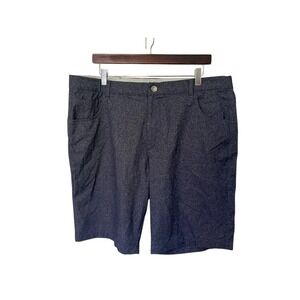 Puma Golf Men's Marled Blue/Gray Flat Front Shorts – Size 38 | 10" Inseam